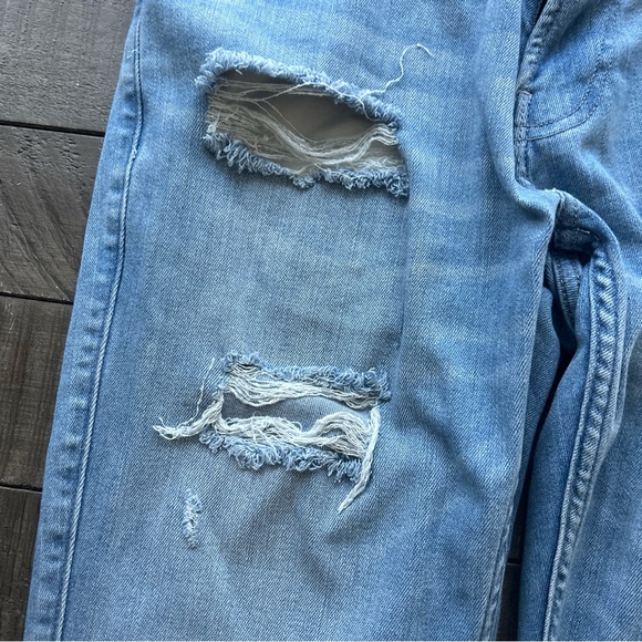 Hollister Jeans Mens 31x32 Light Blue Stacked Skinny Advanced Stretch Distressed - Picture 4 of 10